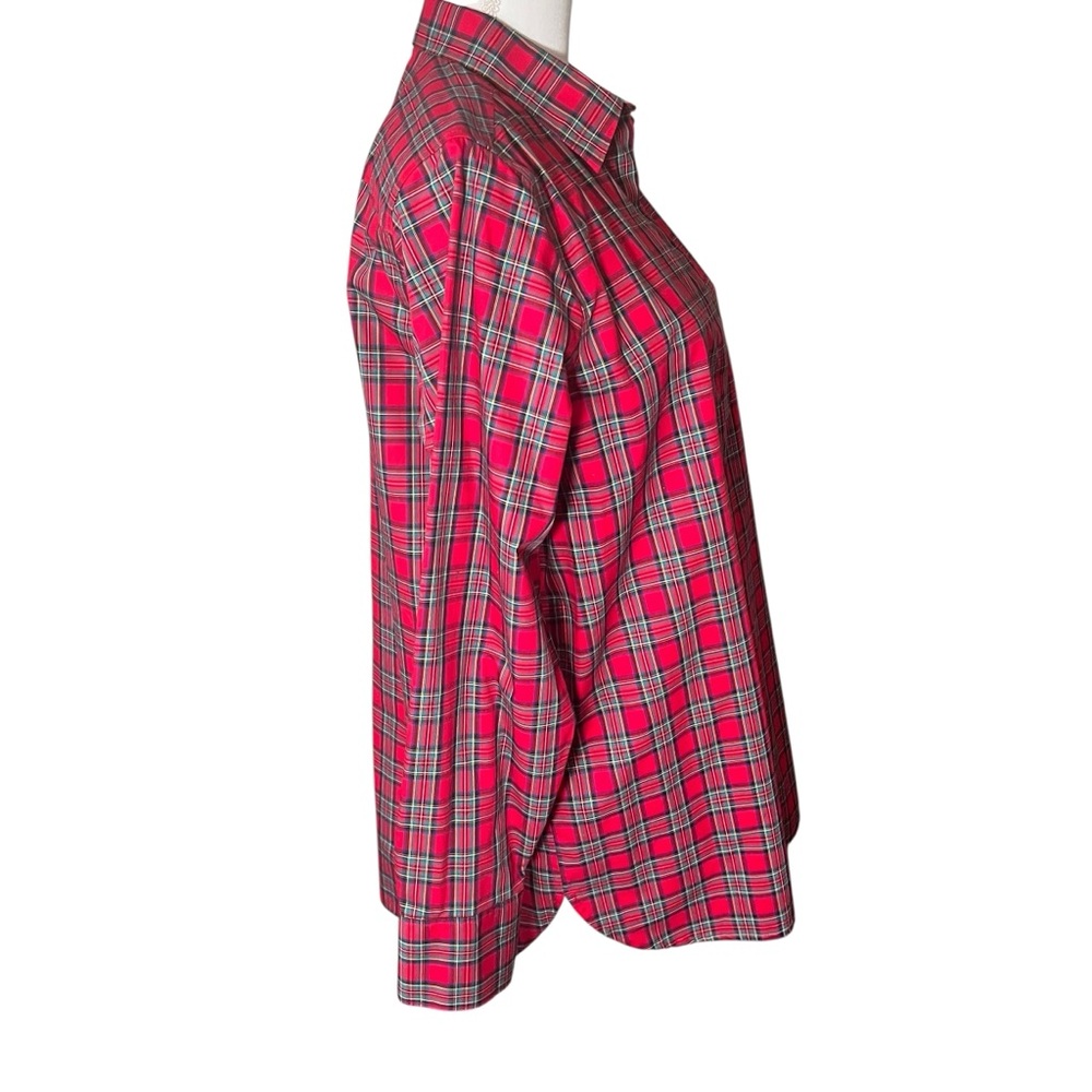 Land’s End Tartan Plaid Popover Size 14 Fall Holiday Classic Casual Long Sleeve - Picture 14 of 15